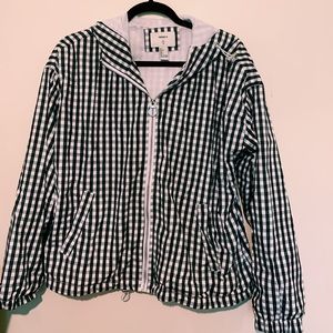 Gingham Print Raincoat